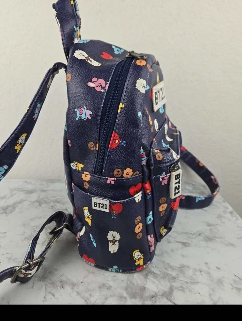 Bt21  Navy Character Mini Backpack